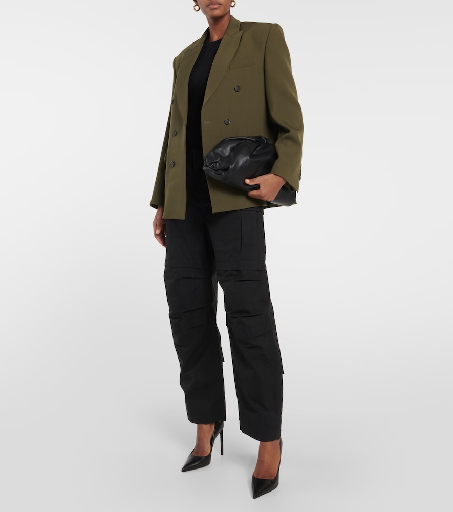 Double-breasted virgin wool blazer