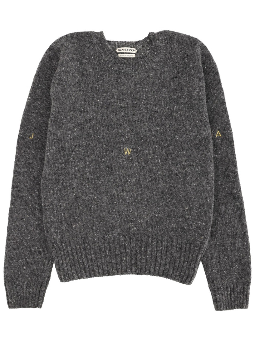 JW Anderson - crew neck knitwear featuring embroidery detai