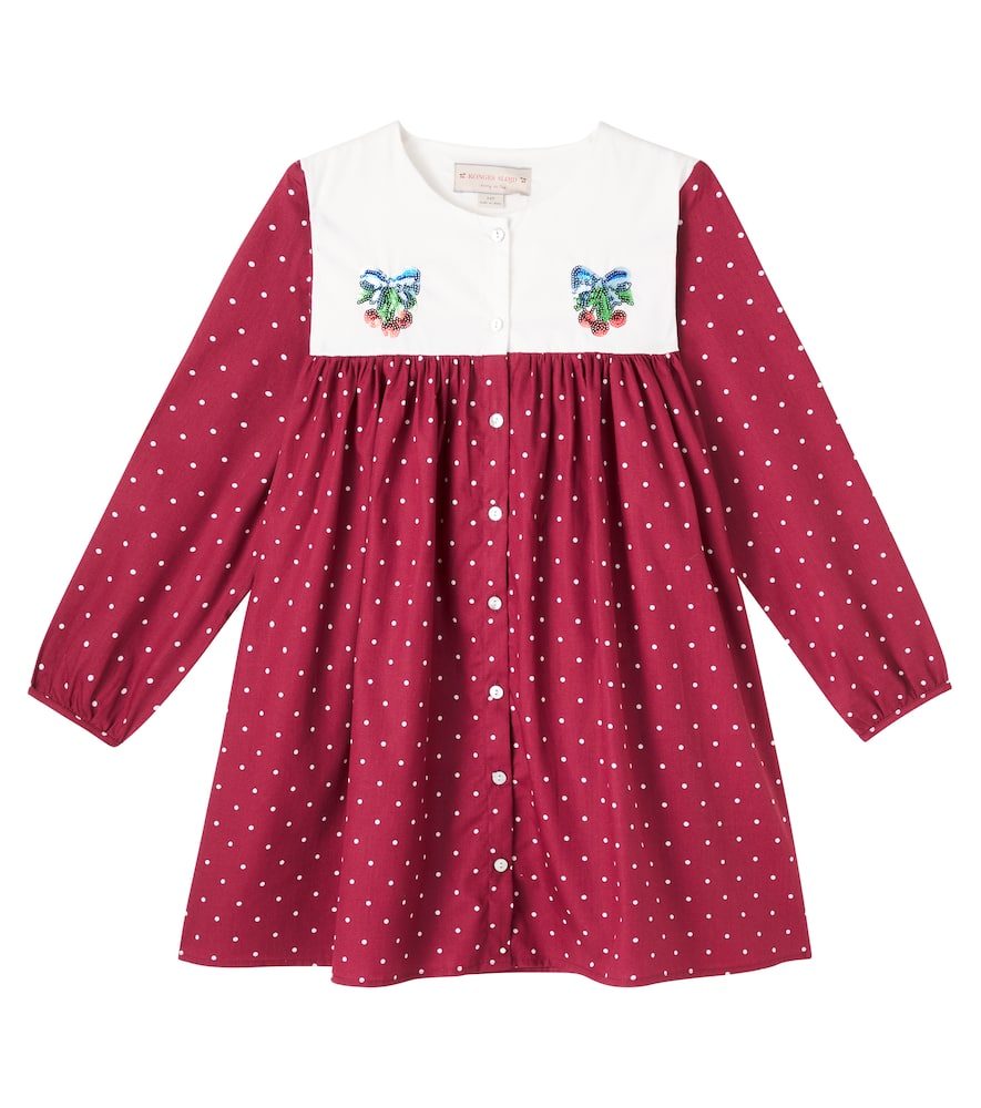 Konges Sløjd Muna polka-dot sequined cotton dress