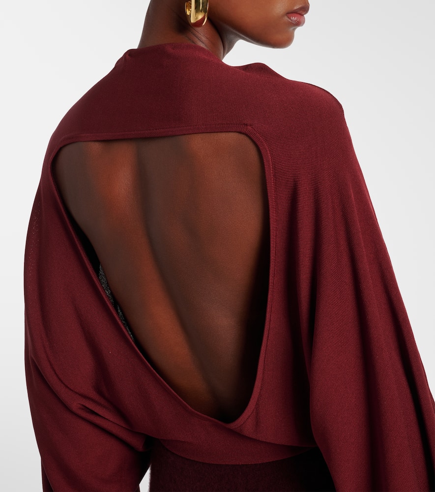 Pine caped maxi dress