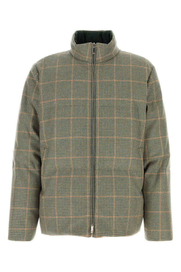 Embroidered Wool Reversible Down Jacket
