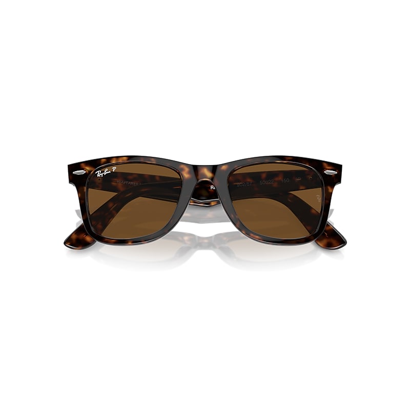 Ray-Ban Original Wayfarer Classic Sunglasses Tortoise Frame Brown Lenses Polarized