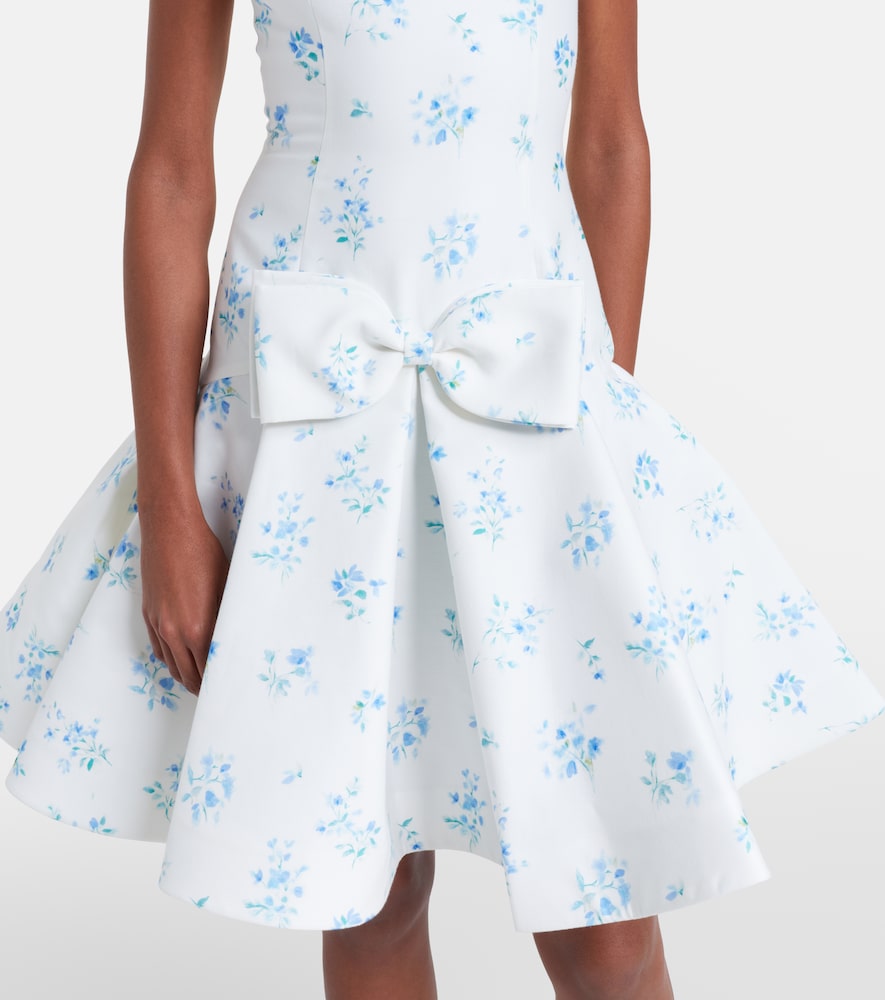 Floral cotton and silk minidress