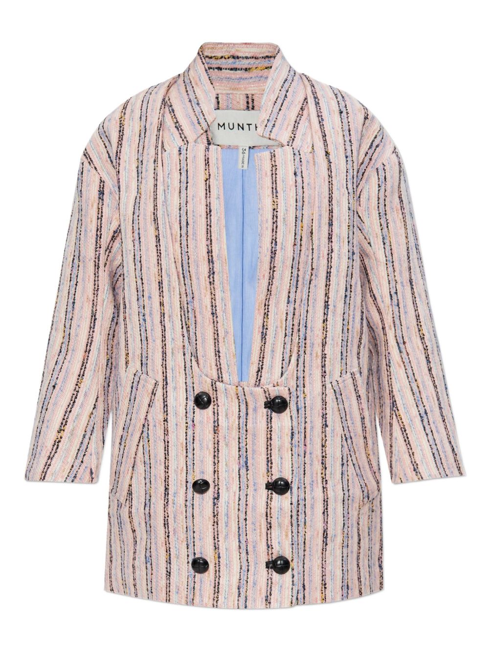 Double-breasted striped blazer - Pink