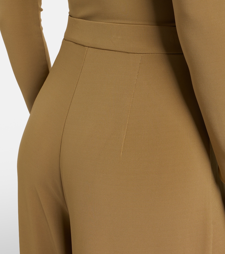 Bermuda pleated wide-leg pants