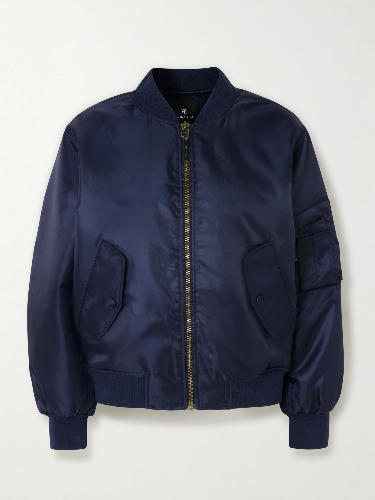 Leon Padded Shell Bomber Jacket - Blue