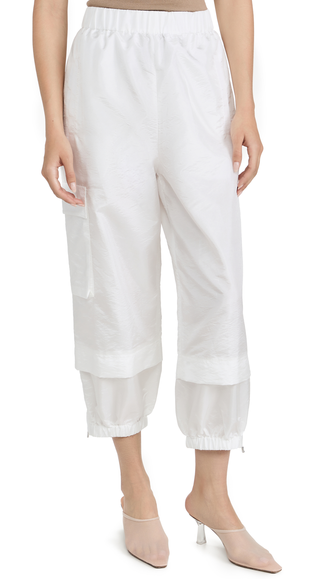 Crispy Nylon Pull On Joggers