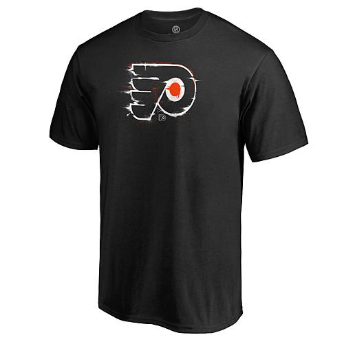 Men's Fanatics Black Philadelphia Flyers Splatter Logo T-Shirt