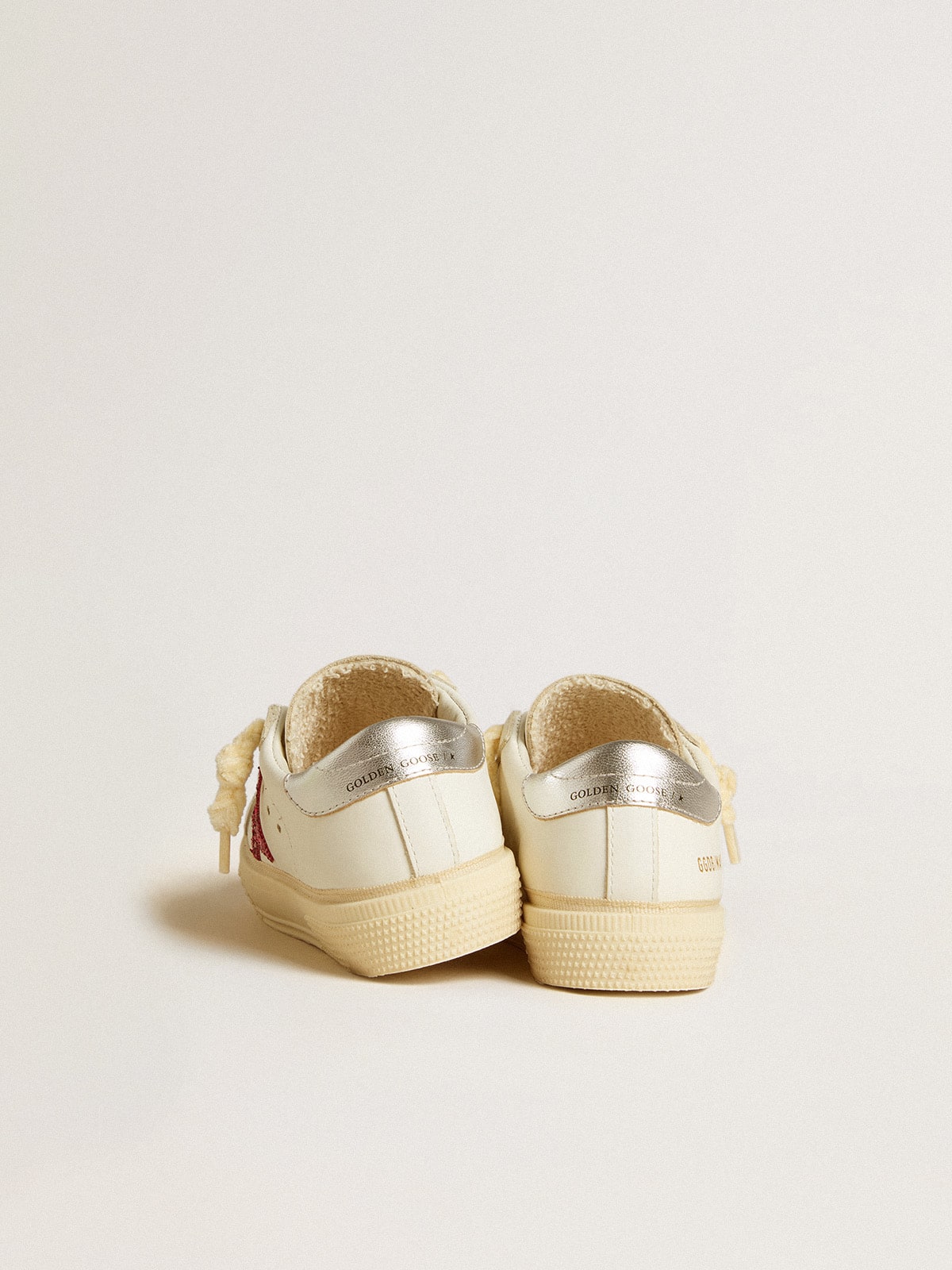 Golden Goose - May Young With Fuchsia Glitter Star And Metallic Leather Heel Tab