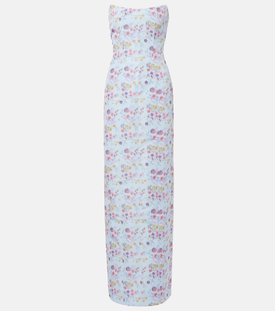 Odessa floral ikat corset gown