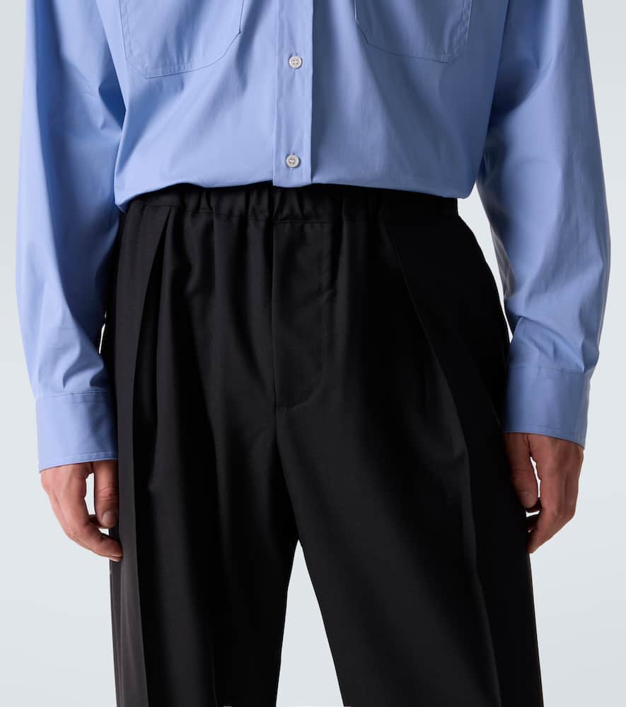 Wool wide-leg pants