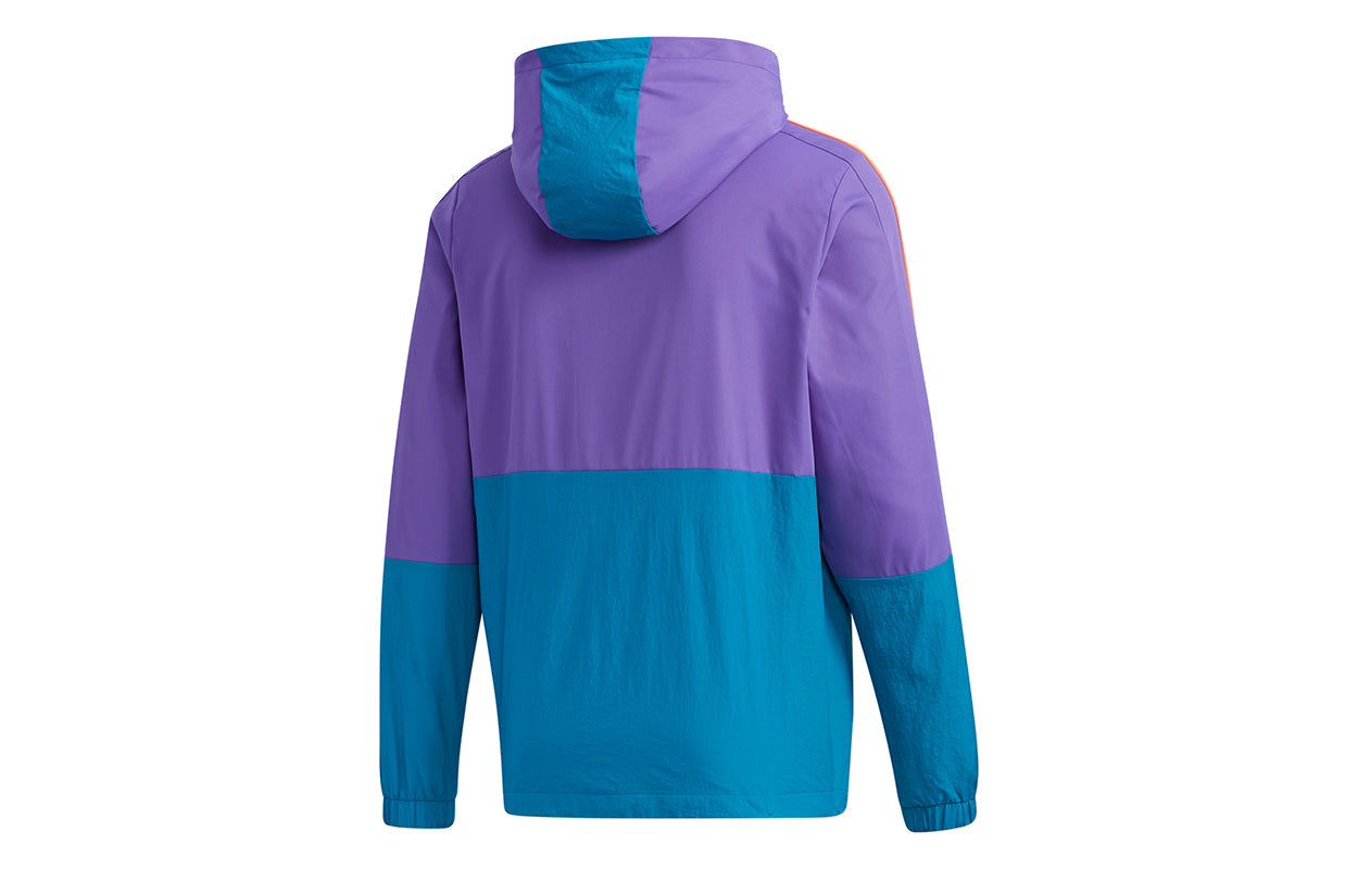 Neo M Ss Cs Wb Zipper Cardigan Windproof Colorblock Sports Hooded Jacket Purple