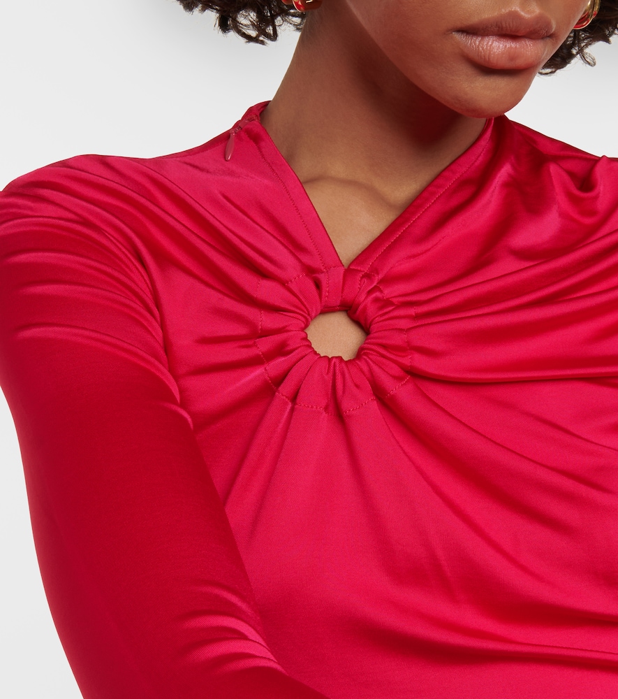 Gathered jersey top
