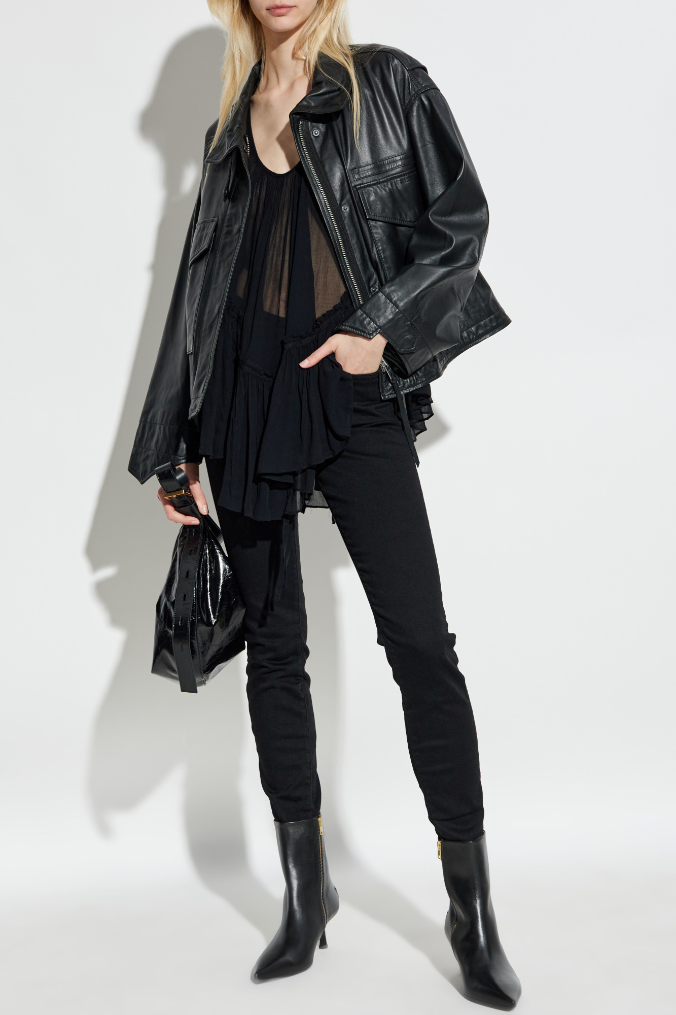 AllSaints Top Rach, Women's, Black