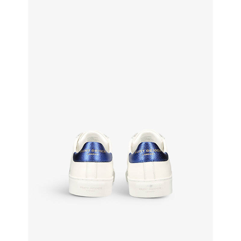 Mens White/comb Lennon Rainbow-motif Low-top Leather Trainers