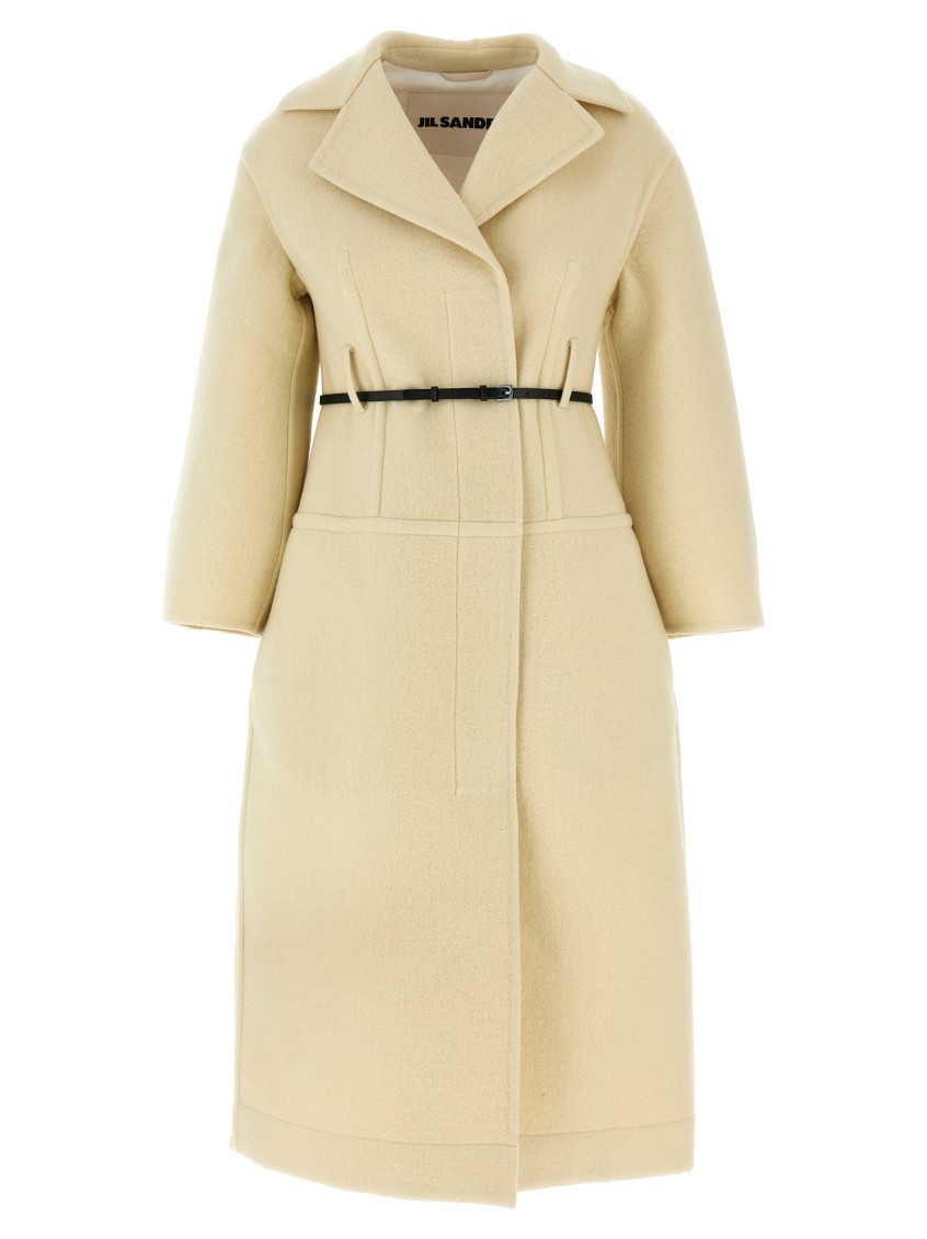 Belted wool coat