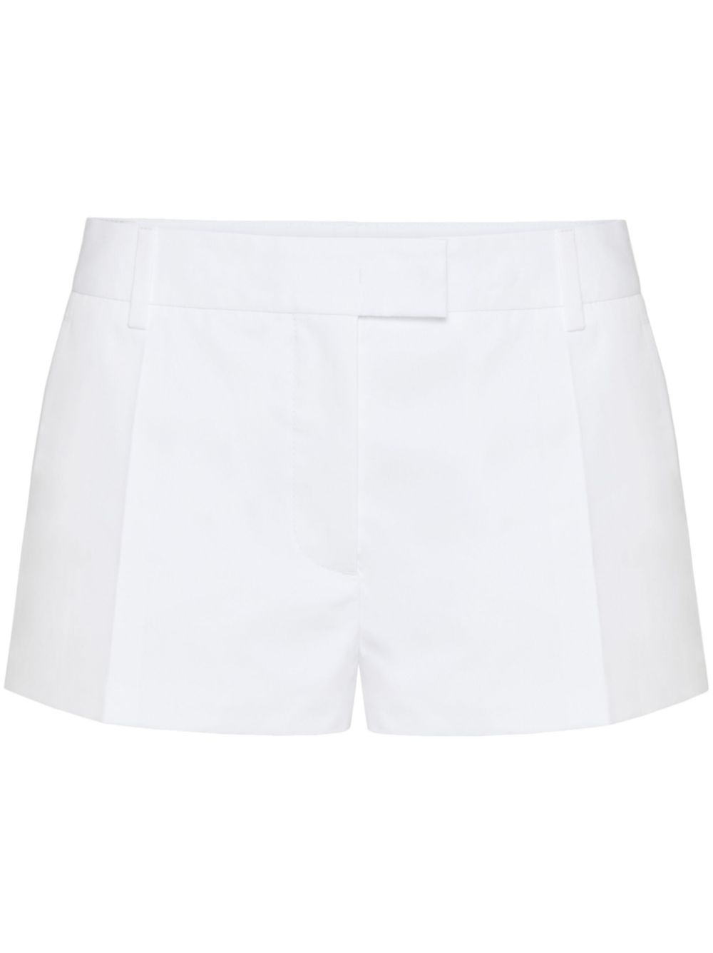 Tailored cotton shorts - White