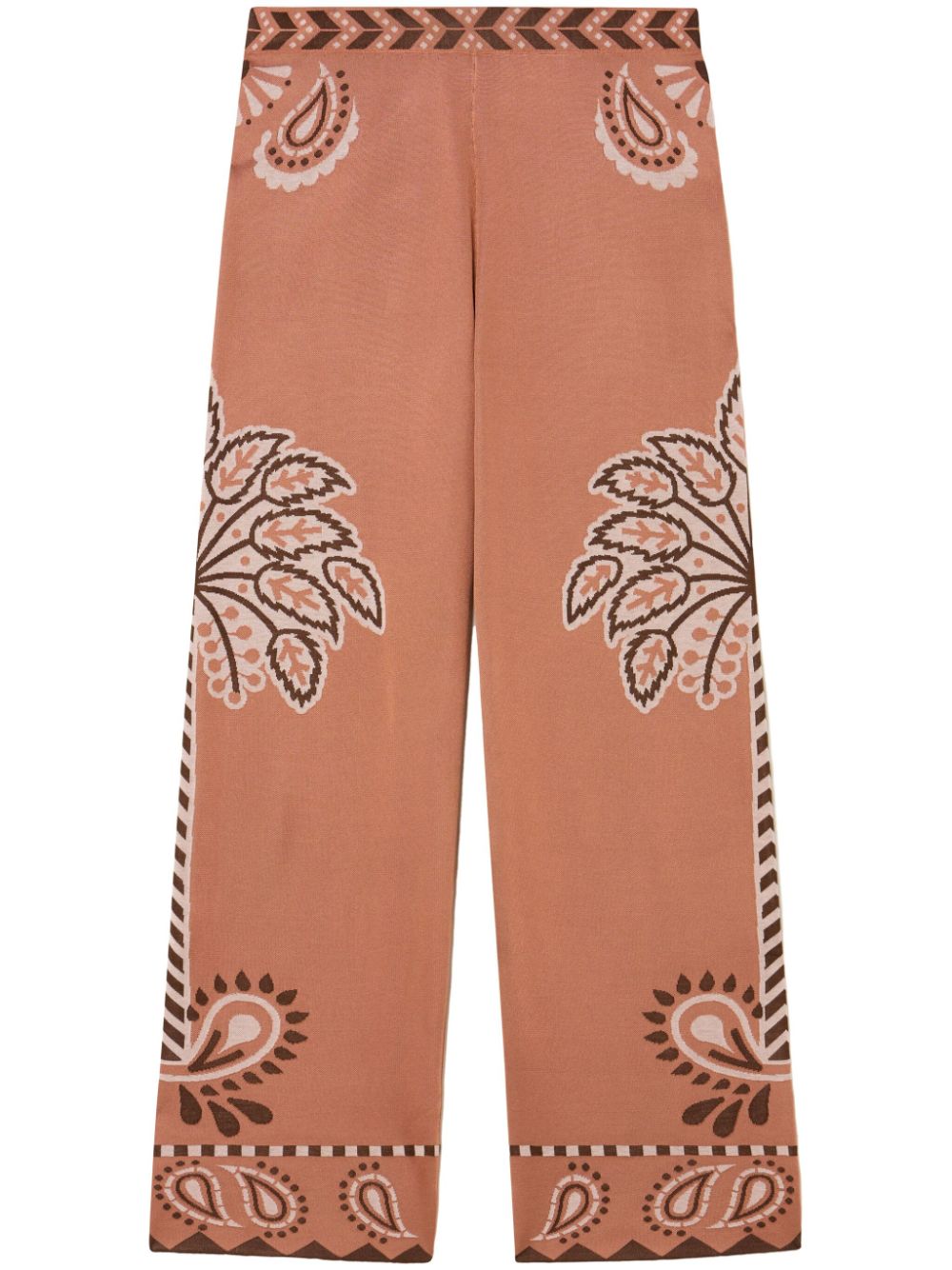 Wild Wonder Foulard palazzo pants - Neutrals