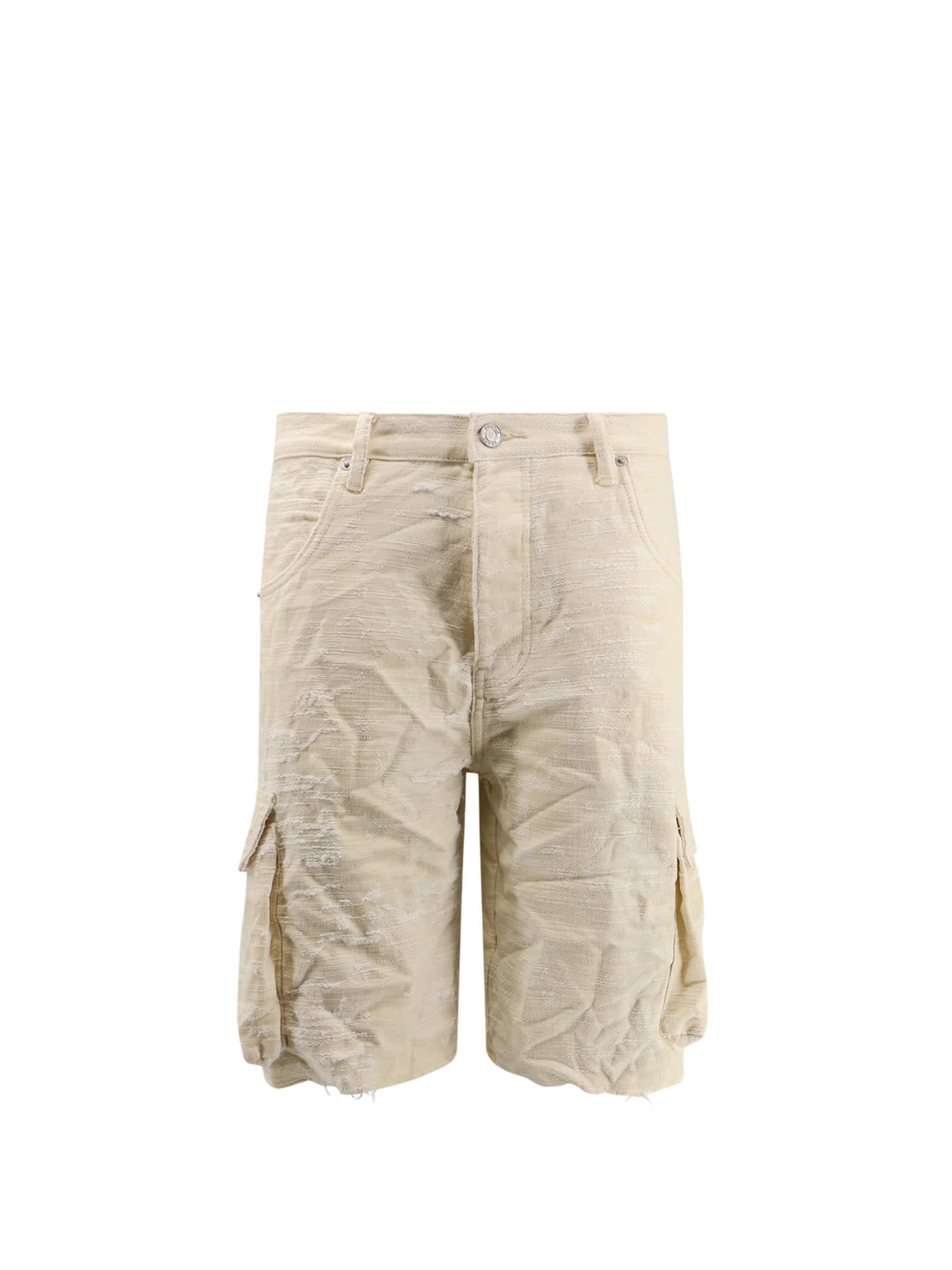 Cargo cotton-blend shorts - White