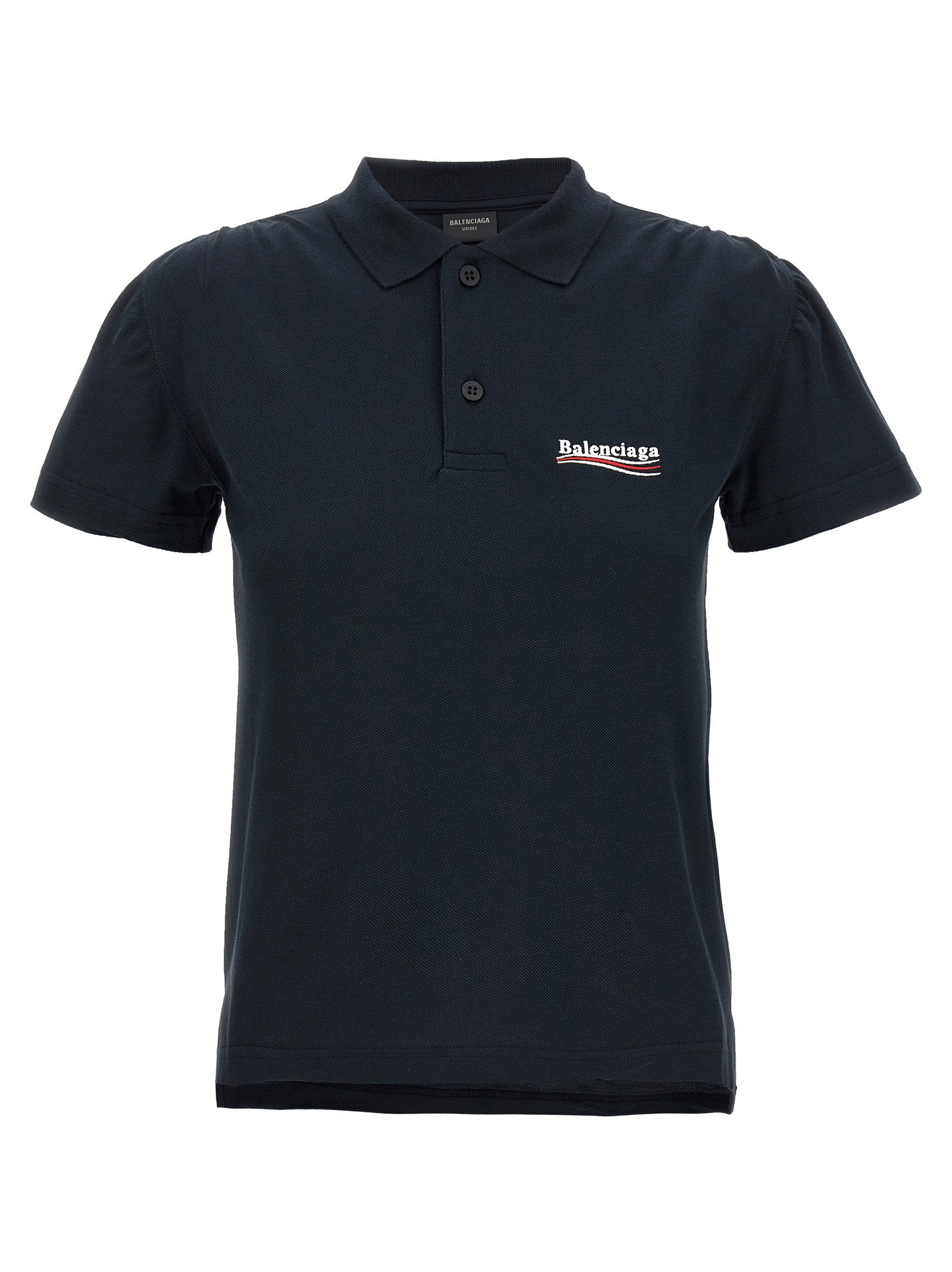 Logo-Embroidered Piqué Polo Shirt — Black