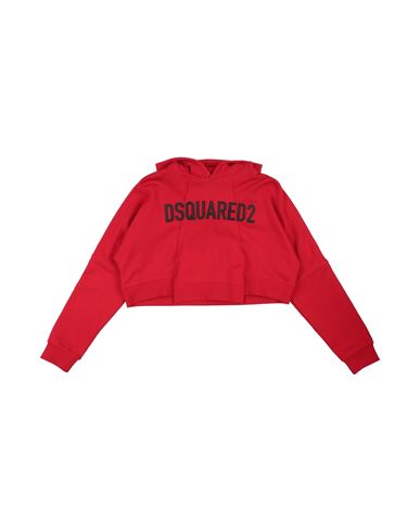 Dsquared2 Kid Girl Sweatshirt Red Size 14 Cotton, Elastane, Silicone