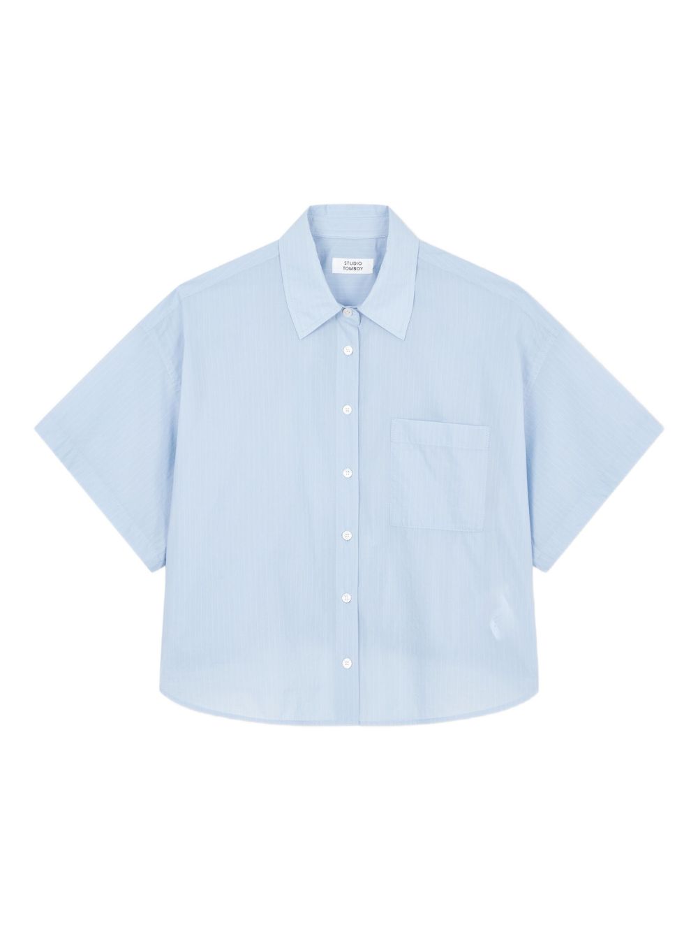 Elasticated-back shirt - Blue