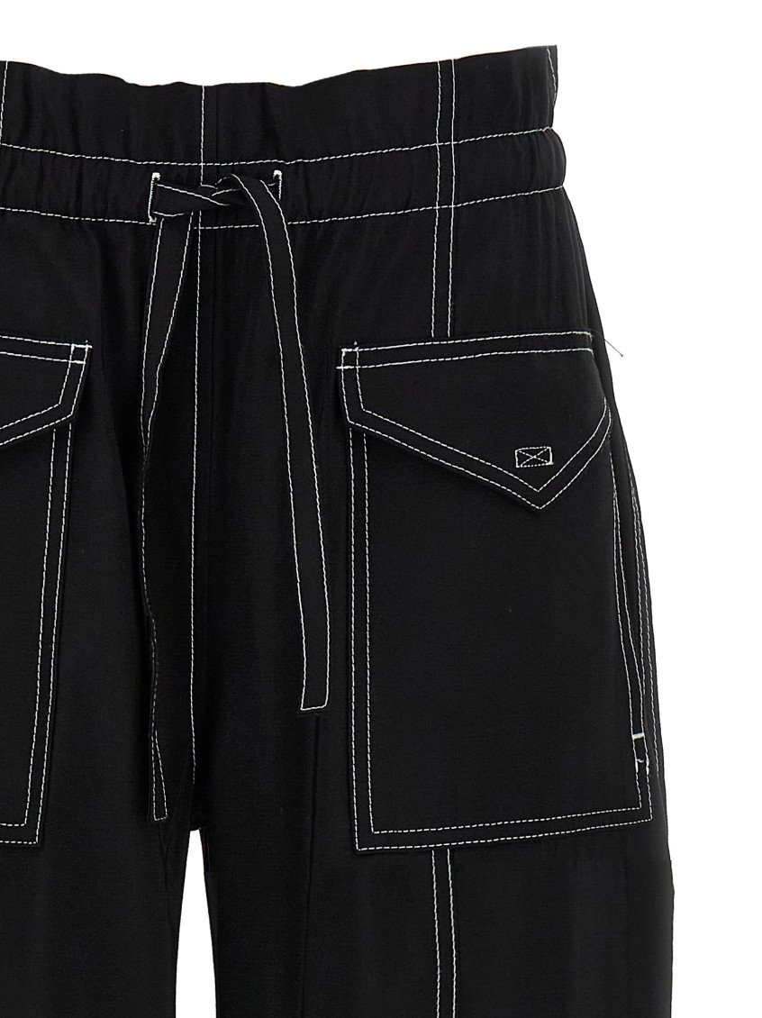 Light Slub High Waist Pocket Pants