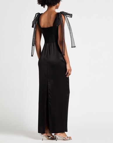 Woman Maxi dress Black Size 4 Recycled polyester, Polyester