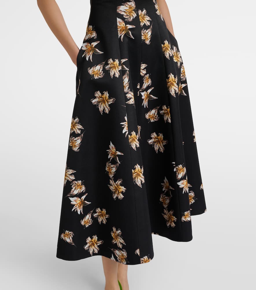 Mara floral duchess satin midi dress