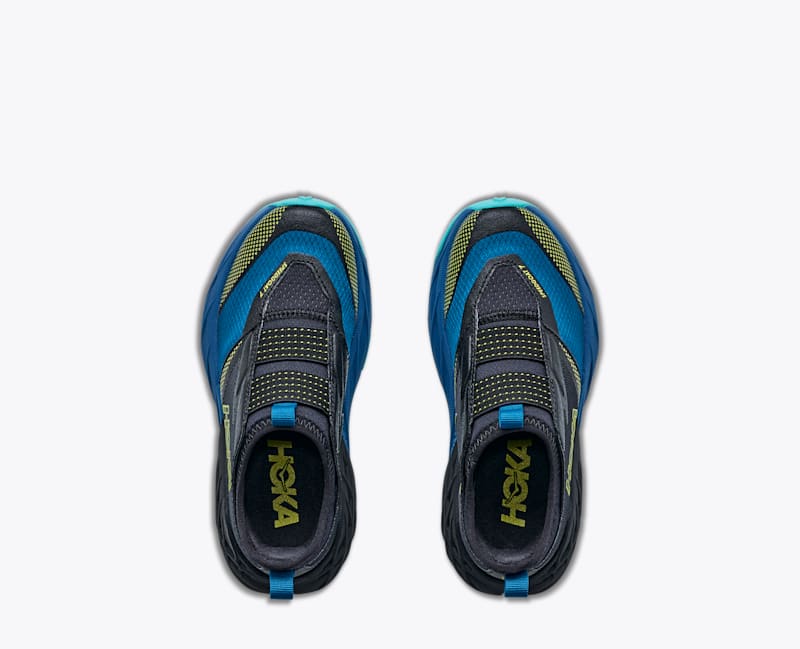 HOKA Speedgoat 7 Shoes in Black/Night Glow Blue