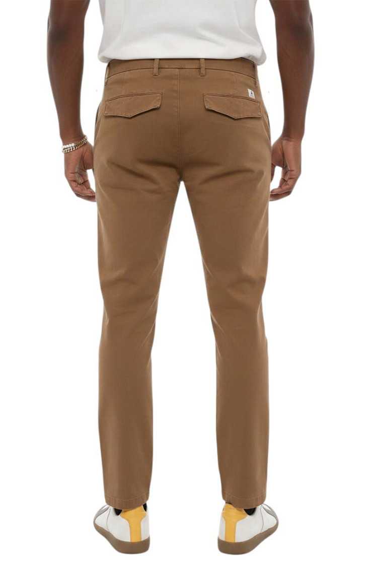 Brown Slim Solid Trousers