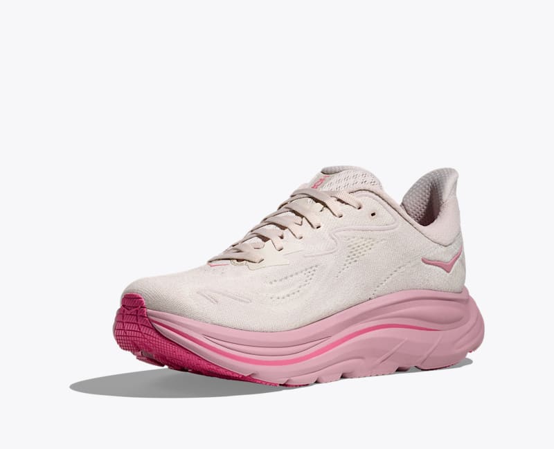 HOKA Women's Clifton 10 Shoes in Rose Cream/Dried Rose