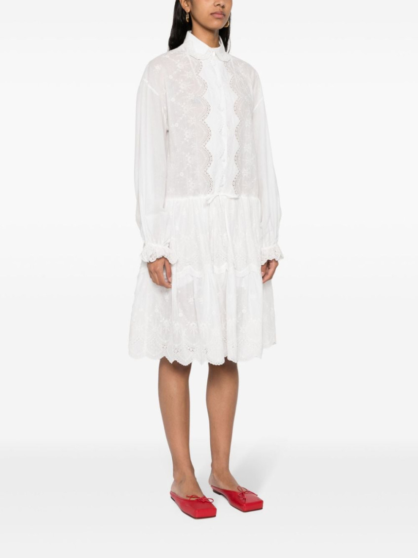 - Embroidered Shirt Dress