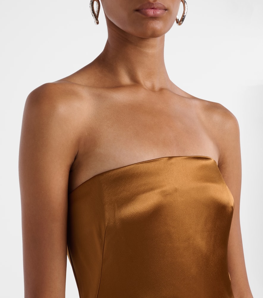 Satin bustier gown