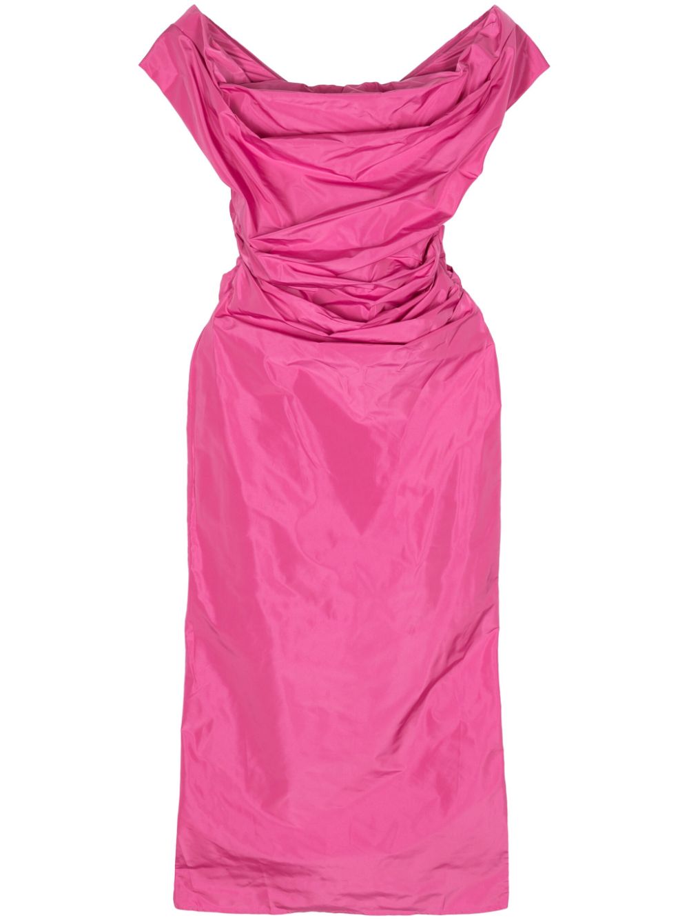 Andrea off-shoulder midi dress - Pink