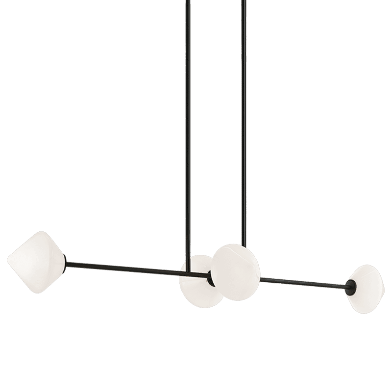 Black Four Light Pendant from the Novo Collection
