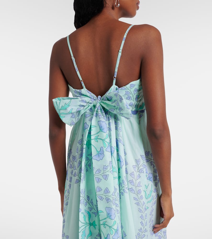 Floral cotton midi dress