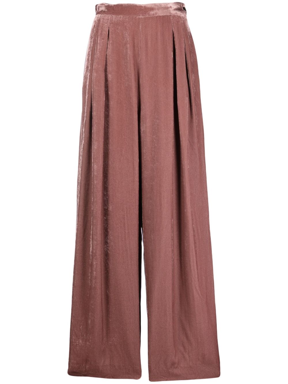 Pleated wide-leg trousers - Pink