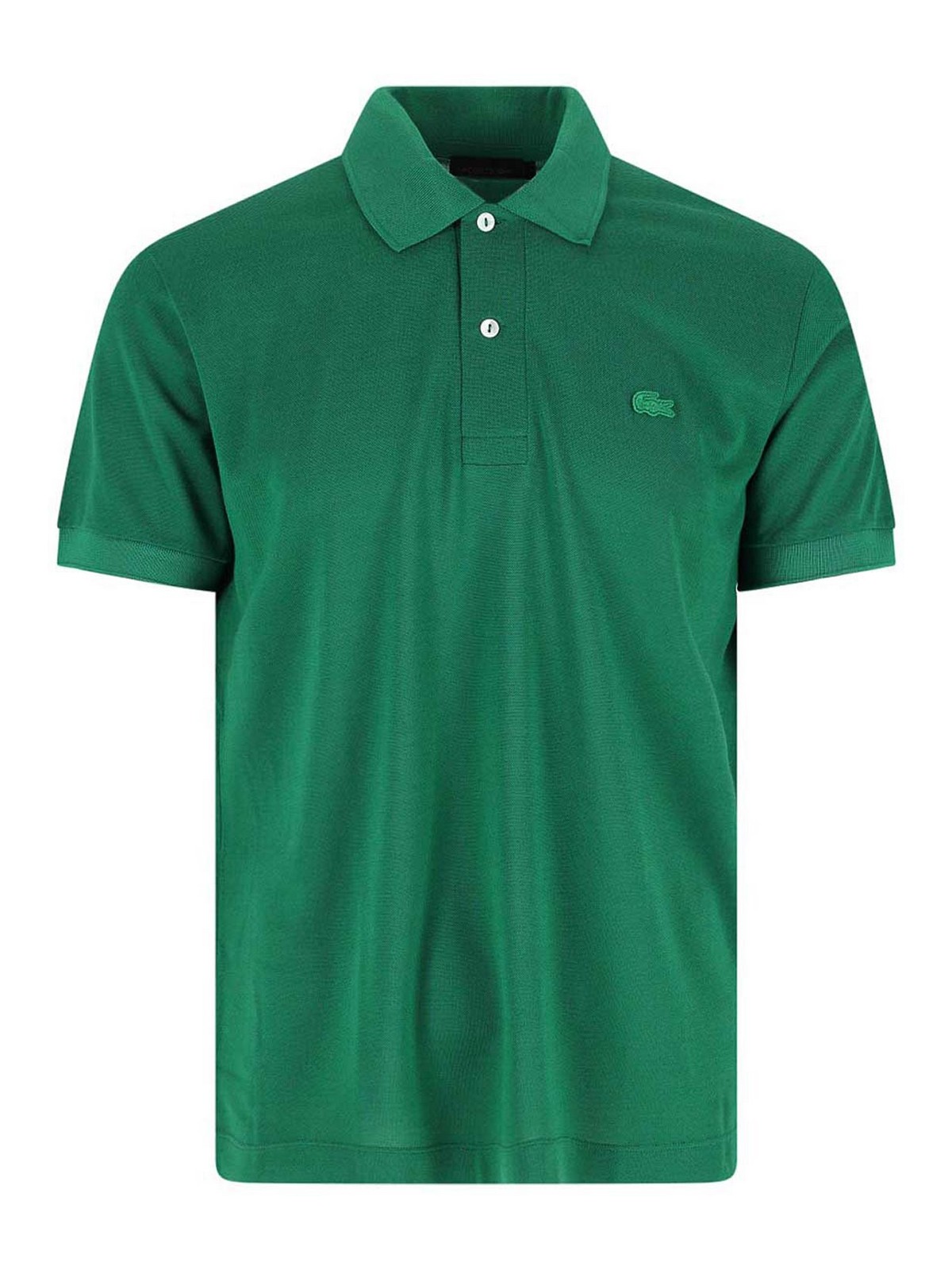 Silk piqu polo shirt