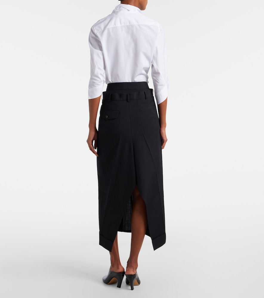 Pleated midi skirt