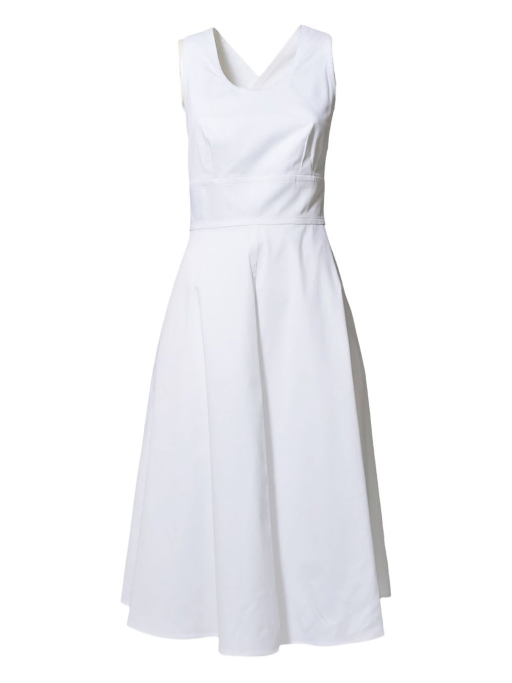 ASPESI sleeveless flared dress - White