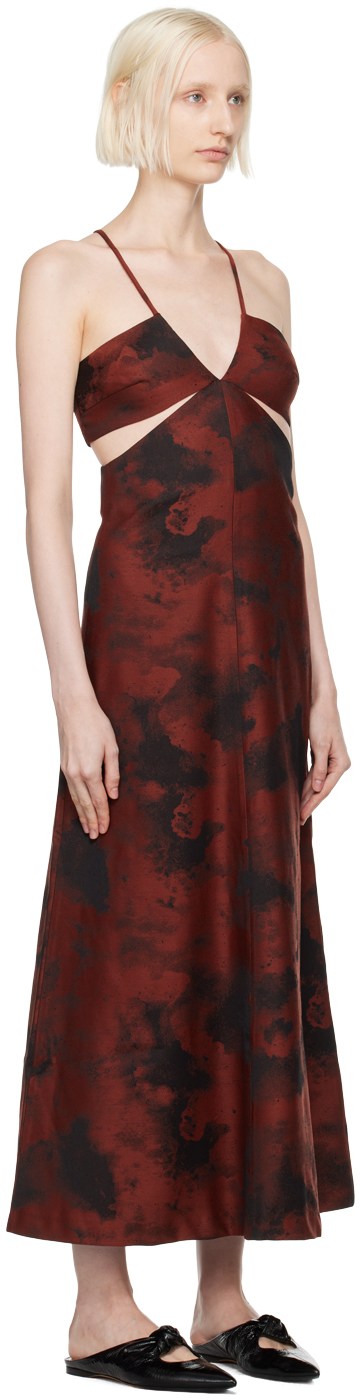 BITE Red & Black Aquilone Midi Dress