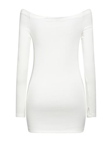 Woman Mini dress White Size M Polyester, Rayon, Elastane