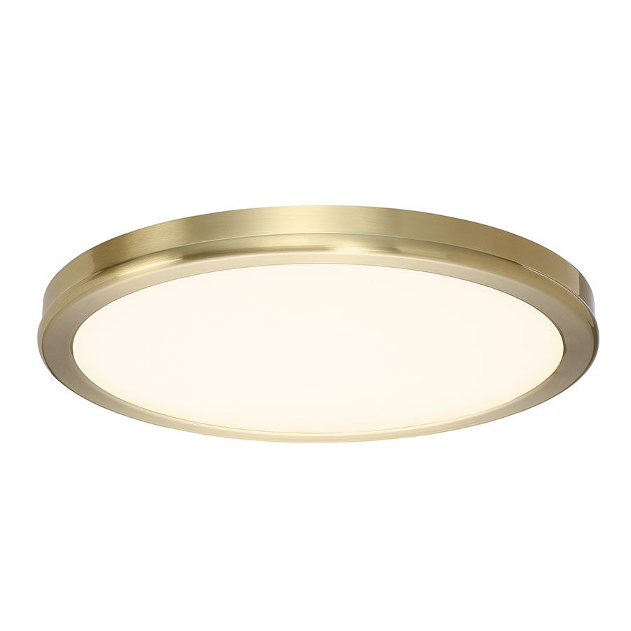 Brushed Brass LED Flush Mount from the Geos Collection