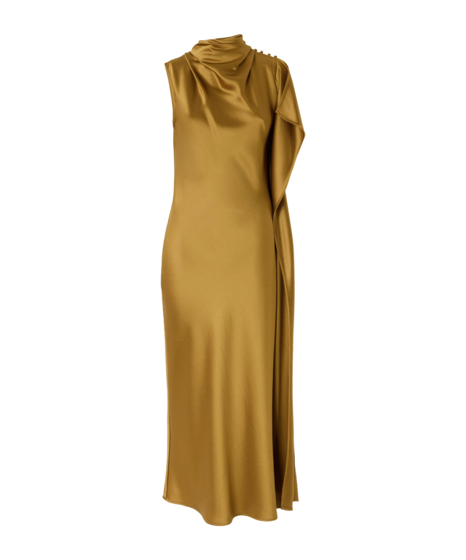 Draped cutout-detail dress
