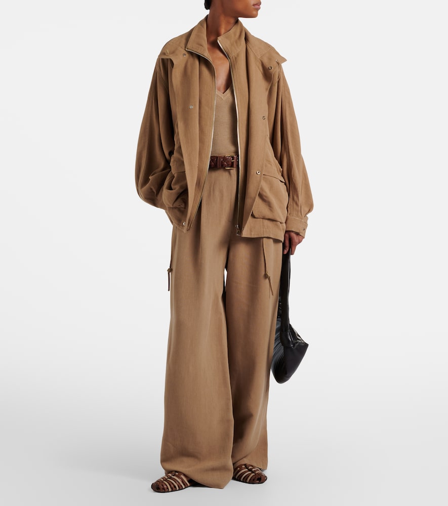 Marfa pleated wide-leg pants