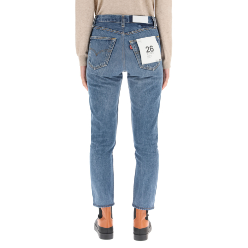 High-rise cropped jeans - Blue