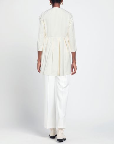 Woman Overcoat & Trench Coat Cream Size 2 Polyester, Cotton
