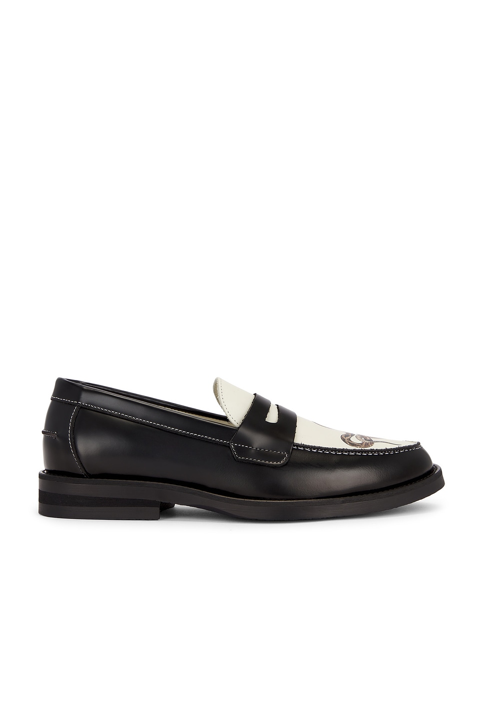 Men's Wilde Snake Penny Loafer Black/White