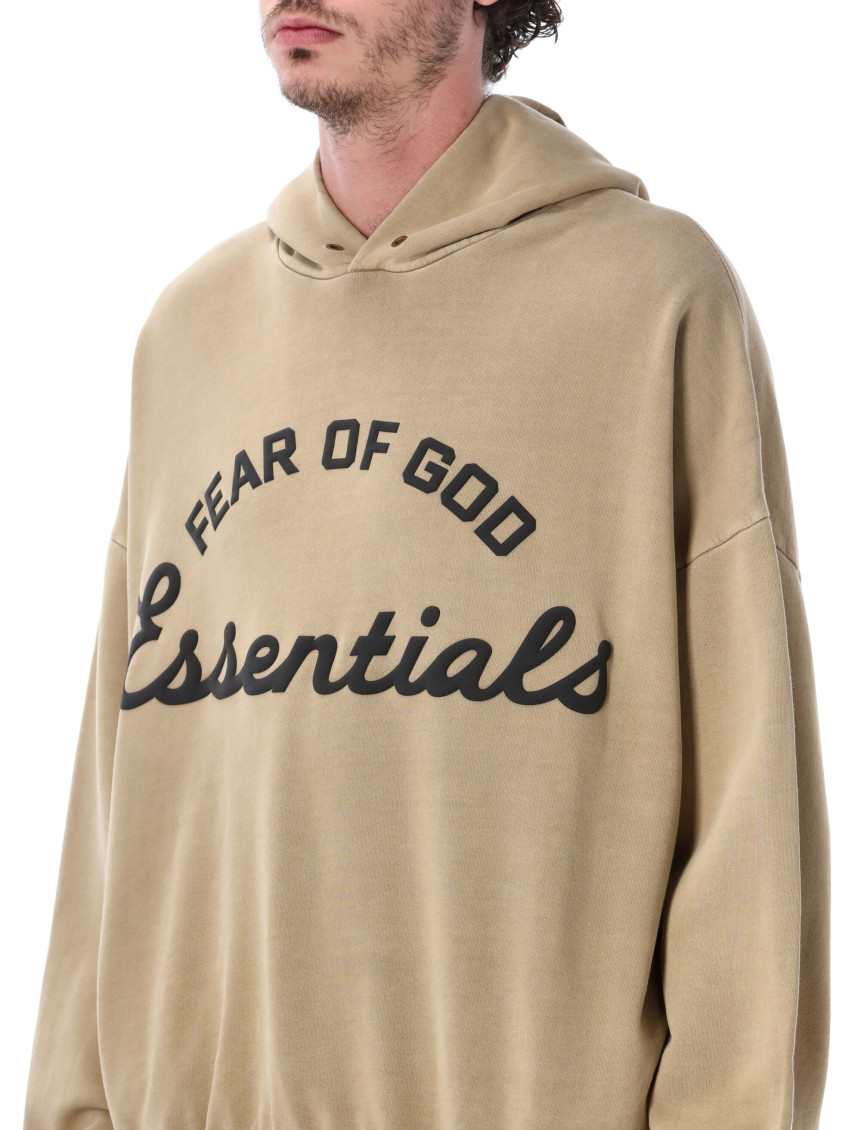 Beige Graphic Logo Hoodie